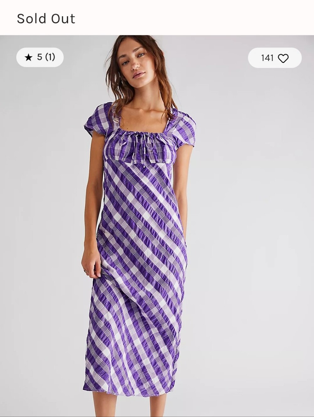 Free People Sage Green Maxi Dress with Tie Front - Picture 4 of 4